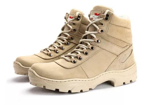 Bota Tática de Couro Bege - Arsenal Tático