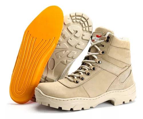 Bota Tática de Couro Bege - Arsenal Tático