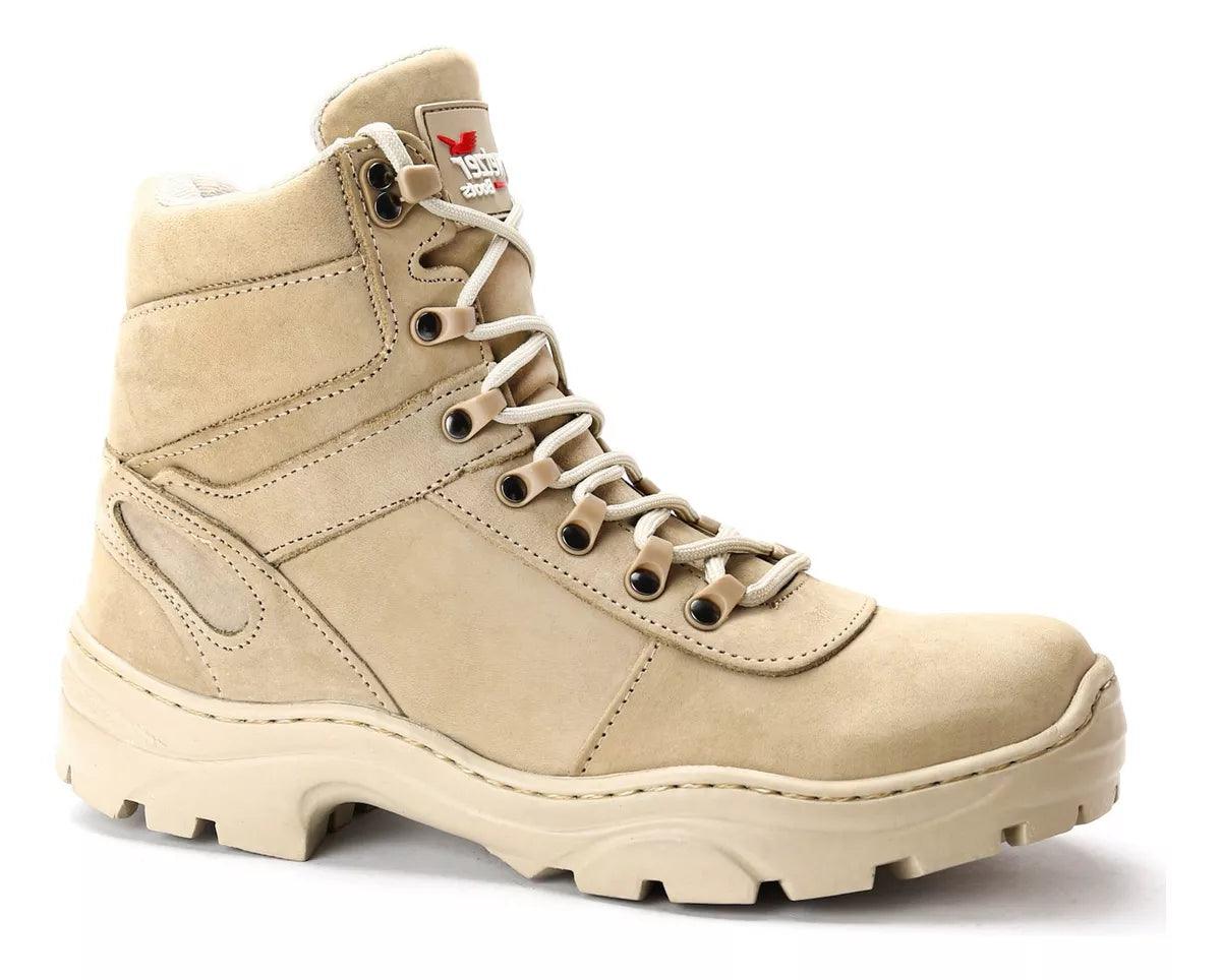 Bota Tática de Couro Bege - Arsenal Tático