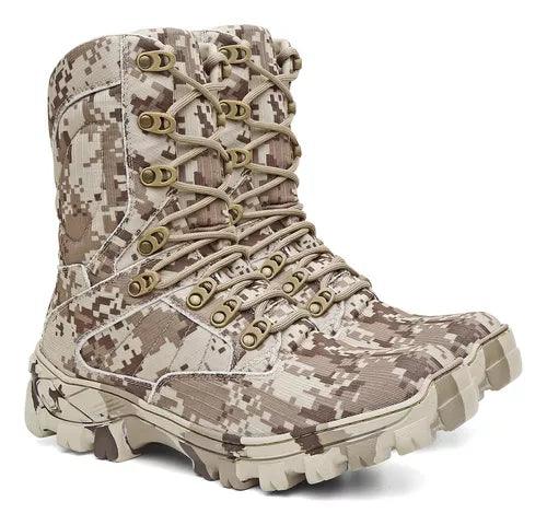 Coturno Militar Cano Médio Camuflado - Arsenal Tático