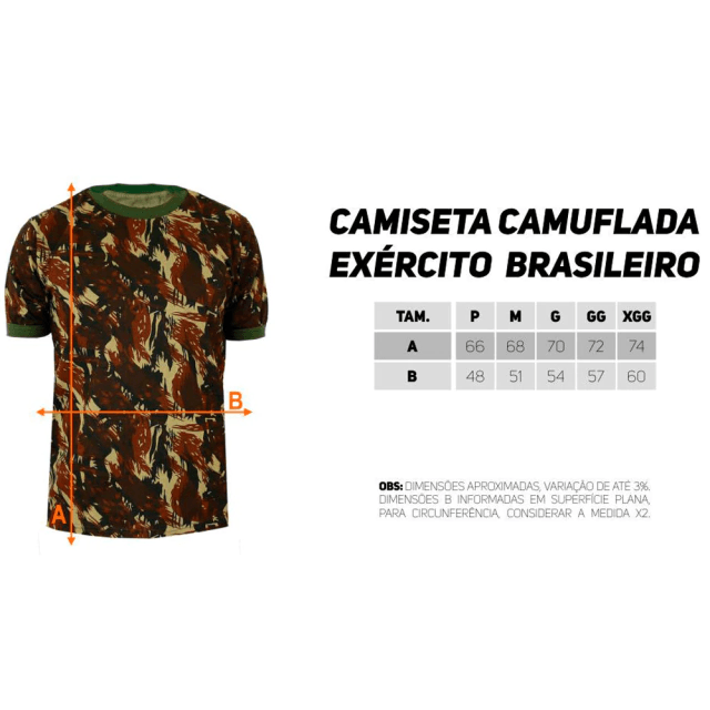 Camiseta Militar | Camuflada Exército Brasileiro - Atack - Arsenal Tático