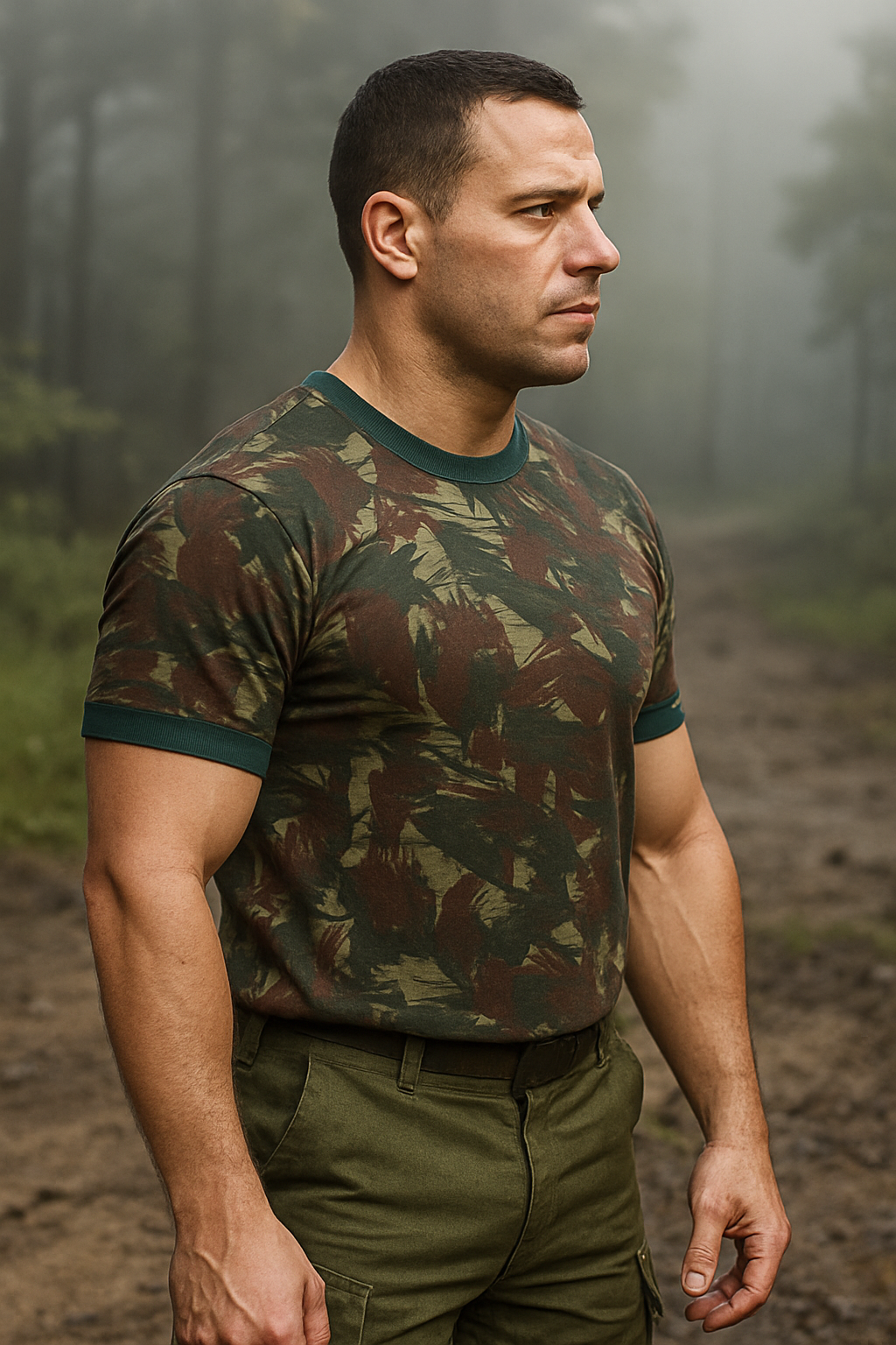 Camiseta Tática Militar Camuflada Padrão Exército- Malha Dryfit