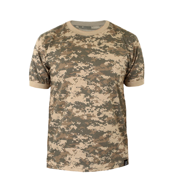 A Camiseta Camuflada Digital Areia foi criada para entusiastas do estilo tático e praticantes de esportes como airsoft e paintball, oferecendo conforto e versatilidade. Feita em 100% algodão, garante toque suave, caimento leve e respirabilidade para qualquer ocasião.