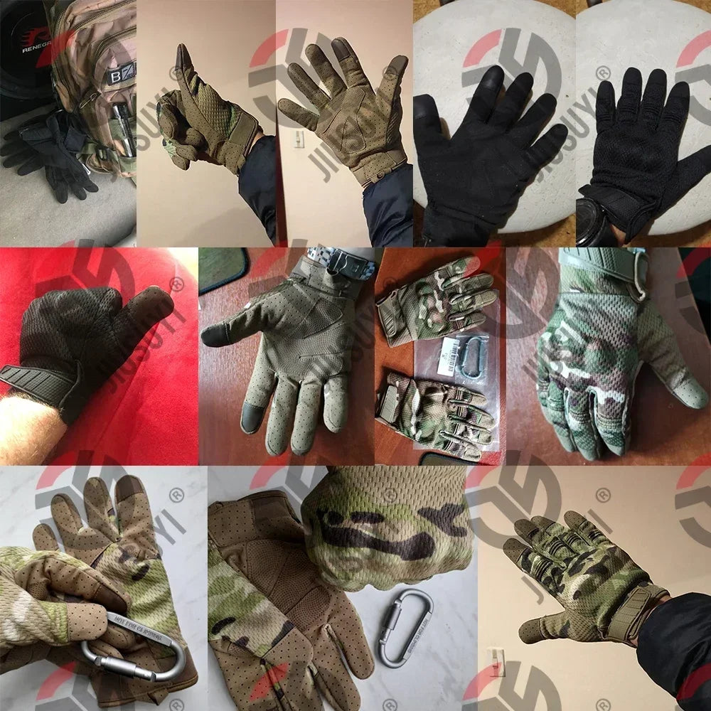 Tactical Gloves Touch Screen Outdoor Sports Cycling Hiking Camping Hunting Shooting Combat Airsoft Work Non-slip Protective Gear - Arsenal Tático